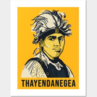 Thayendanegea Native American Shirt Design Posters and Art